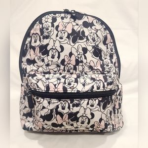 Disney Minnie Mouse Black, Pink & White Small Backpack NWT